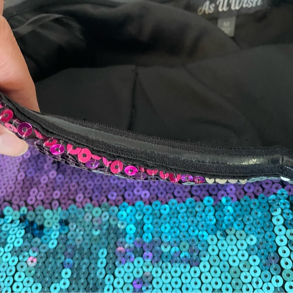 As U Wish Multicolor Strapless Sequence HOCO Night out Dress - Picture 10 of 12